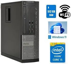 Dell OptiPlex 9010 SSF Desktop Computer Core i5 16GB Ram 512GB SSD Wi-Fi Windows 11 Pro