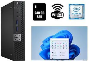 Dell OptiPlex 7040 Micro Core i5 Desktop Computer 16GB RAM 240GB SSD Wi-Fi Windows 11 Pro (25H2)