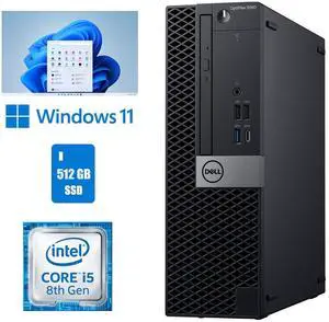 Dell OptiPlex 5060 SFF Core i5-8500 8th Gen Desktop Computer 16GB RAM 512GB SSD Wi-Fi Windows 11 Pro (25H2)
