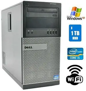 Dell OptiPlex Mini Tower Desktop Computer Intel Core i5 4GB Ram 1TB HDD Wi-Fi Windows XP Pro