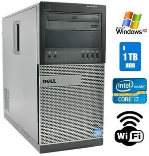 Dell OptiPlex MT Desktop Computer Core i7 4GB Ram 1TB HDD Windows XP Pro Wi-Fi