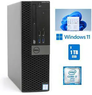 Dell OptiPlex 7040 SFF Core i7 Desktop Computer 16GB RAM 1TB SSD Wi-Fi Windows 11 Pro (25H2)
