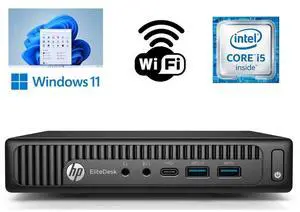 HP EliteDesk 800 G2 Core i5 Micro Desktop Computer 8GB RAM DDR4 128GB SSD Wi-Fi Windows 11 Pro Fast Refurbished PC Ready to Use HP EliteDesk 800 G2 Core i5 Micro Desktop Computer 8GB RAM DDR4 128GB SSD Wi-Fi Windows 11 Pro Fast Refurbished PC Ready to Use