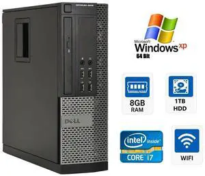 Dell OptiPlex 9010 SFF Desktop Computer Core i7 8GB RAM 1TB HDD Wi-Fi Windows XP Pro 64-Bit Dell OptiPlex 9010 SFF Desktop Computer Core i7 8GB RAM 1TB HDD Wi-Fi Windows XP Pro 64-Bit