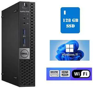 Dell OptiPlex 3040 Micro Desktop Computer 8GB RAM 128GB SSD Wi-Fi Windows 11 Pro (Refurbished) Dell OptiPlex 3040 Micro Desktop Computer 8GB RAM 128GB SSD Wi-Fi Windows 11 Pro (Refurbished)