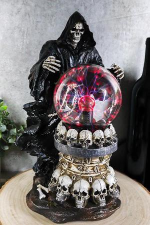 Ebros Gothic Alchemy Day of The Dead Grim Reaper Death Electric Plasma Ball Lamp