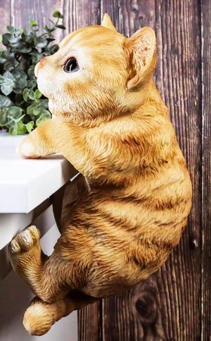 Realistic and Playful Orange Tabby Kitten Collectible Figurine 8
