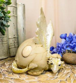 October Birthstone Dragon Egg Statue Opal Gem Birthday Dragon Hatchling Figurine