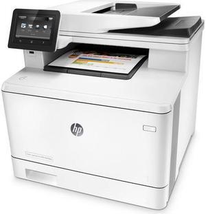 HP Color LaserJet Pro M477fdw Multifunction Wireless Laser Printer with New Toners (CF379A) - Certified Refurbished