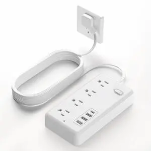 5Ft Extension Cord Power Bar, Nuetsa Surge Protector 8 AC Outlets and 4USB Ports(3U1C), 5 Feet Power Strip (1625W/13A) for Home, Office, 2700 Joules, ETL Listed, 5Ft Extension Cord Power Bar, Nuetsa Surge Protector 8 AC Outlets and 4USB Ports(3U1C), 5 Feet Power Strip (1625W/13A) for Home, Office, 2700 Joules, ETL Listed,