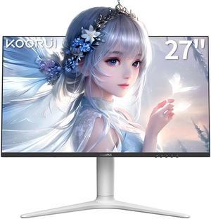 KOORUI 27 Gaming Monitor, WQHD (2560 x 1440), 240HZ, Mini-LED, 95% DCI-P3 99% Adobe RGB 100% sRGB, Display HDR 1000, Tilt Pivot Swivel Height Adjustable, HDMI, DisplayPort, White/Grey GN10