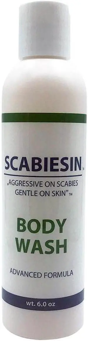 Scabiesin Anti-Scabies Body Wash for Treatment of Scabies, Stop Skin Itching -  6.0 oz