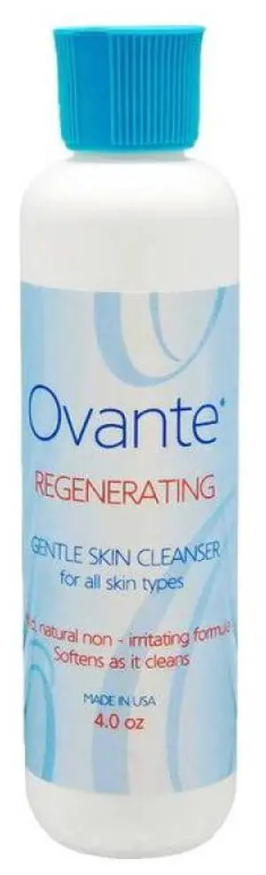 Ovante Regenerating Cleansing Exfoliant for Sensitive, Demodex, Rosacea & Acne-Prone Skin - Cleanse, Exfoliate, Soothe, Hydrate - 4.0 Oz