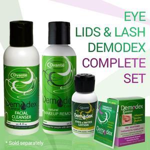 Ovante Demodex Control Complete Kit for Effective Treatment of Demodex-Prone Skin, Eyelids & Eyelashes, Promoting Healthy, Clear Skin with Natural Solutions and Gentle Care