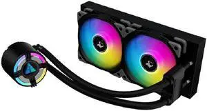 Jinheda Xingchen 240 desktop computer host CPU water-cooled heat sink ARGB Shenguang synchronous silent fan Xingchen S240 Black