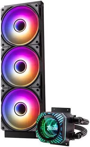 Jinheda Desktop PC Host CPU Heat Sink Dragon Scale 360 ARGB Edition ARGB Divine Light Synchronous Silent Fan Integrated Water Cooling