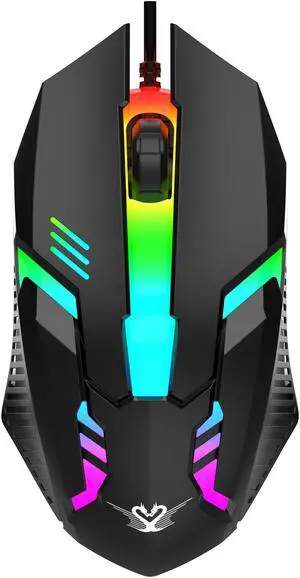 Laptop desktop computer host USB mouse Double Flying Dragon M12 Cool Colorful Glow Wired Home Office Game Mouse