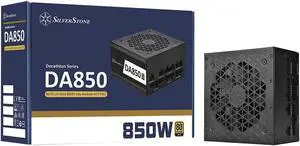 SilverStone Technology  DA850R Gold 80 PLUS Gold 850W ATX 3.0 & PCIe 5.0 Fully Modular Power Supply