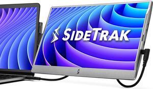SideTrak Swivel 14 Attachable Portable Laptop Monitor FHD IPS USB Laptop Dual Screen with Kickstand  Mac PC  Chrome Compatible  Fits All Laptop Sizes  USBC or Mini HDMI Powered Dark Silver