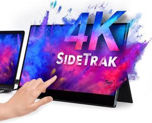 SideTrak Solo 156 4k Touchscreen Portable Monitor for Laptop  Freestanding Ultra HD LED USB Laptop Dual Screen  Compatible with Mac PC  Chrome  Powered by USBC or Mini HDMI