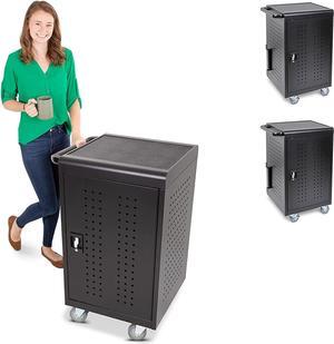 2-Pack | Line Leader 30 Unit Mobile Charging Cart with Locking Cabinets | UL Safety-Certified Charging Station for 30 Tablets, Laptops or Chromebooks | ANSI/BIFMA Standard Laptop Cart & Storage Cart