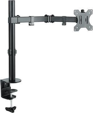 Stand Steady Dual Monitor Mount| Clamp-On Height Adjustable Monitor Arm Vesa Mount | Fits 1 Screen 13 - 32 Inches | Black