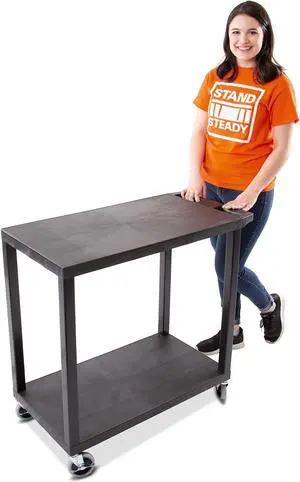 Original Tubstr - Flat Top Utility Cart - Heavy Duty, Supports up to 200 lbs - Flat Shelf Multipurpose Cart Perfect for Home, Garage, Catering, Warehouse and More (2 Shelf / 35x18)