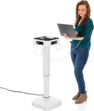 Stand Steady PowerPro Charging Station | Mobile Power Tower for Multiple Devices | Charging Tower with 8 USB-A Ports and 8 AC Outlets | UL Safety-Certified Charging for Schools & Businesses