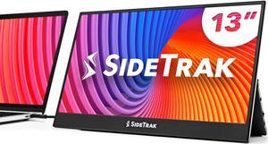 SideTrak Solo Pro 13 Freestanding Portable Monitor for Laptop | 1080 LED .04 Thin Portable Monitor | Kickstand | 10ms Response Time | 60Hz Refresh Rate | USB-C, Mini HD | 1.3 lbs. Travel Monitor