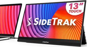 SideTrak Solo Pro 13" Touchscreen Portable Monitor for Laptop | 1080p LED Small Laptop Screen Extender | Kickstand | 10ms Response Time | 60Hz Refresh Rate | USB-C, Mini-HD | 1.6 lbs Travel Monitor