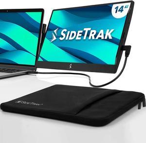 SideTrak Swivel 14 Attachable Portable Laptop Monitor FHD IPS USB Laptop Dual Screen with Kickstand and Protective Case| Mac, PC, & Chrome Compatible | USB-C or Mini HDMI Powered (Black)
