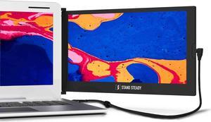 SideTrak Slide Portable Monitor for Laptop 12.5” FHD 1080P IPS Attachable Second Laptop Screen | Efficient USB Power | Compatible with Mac, PC, Chrome 13”-17” Laptops | Patent Pending