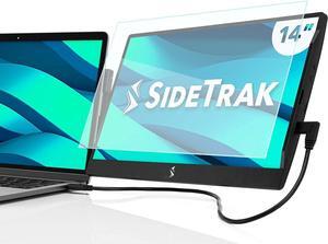 SideTrak Swivel 14 Attachable Portable Laptop Monitor FHD IPS USB Laptop Dual Screen with Kickstand and Screen Protector| Mac, PC, & Chrome Compatible | USB-C or Mini HDMI Powered (Black)
