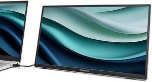 SideTrak Solo Essential 15.6'' Portable Monitor Extender, FHD LCD Laptop Dual Screen with Kickstand, Compatible with Mac, PC, Chrome, Powered by USB or HDMI port