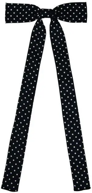 SYAYA Ladies Long Pre Bow Tie Dotted Bowtie for Women WLJ05 (black point)