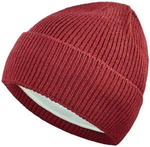Winter Beanie Hat for Men & Women, Unisex Thick Wool Knit Hat with Warm Fleece Lined, Winter Knitted Skull Cap U-SY-M1 (US, Alpha, One Size, Burgundy)