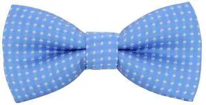 SYAYA Polka Dot Pre Tied Toddler Bow tie, Baby or Child & Kids Clip On Bowtie For Little Boy Birthday Party B-B-BT5 (Light Blue with White Polka Dot)