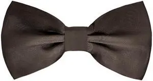 SYAYA Men Pre Tied Silk Formal Tuxedo Bow Tie, Teen Boy Tux Bowtie For Wedding Large Necktie Father or Easter Day MBT3 (Dark Brown)