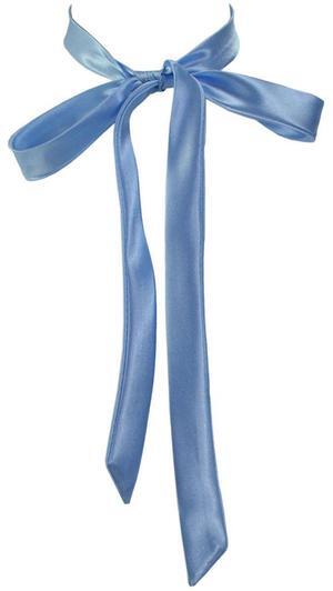 SYAYA Womens Bow Tie, Ladies Self Tie Long Bowtie - Ribbon Choker for Lady Uniform or Cosplay T-shirt for Graduation W-B-T1 (Light Blue)