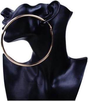 Trendy Super Big Hoop Earrings 18K Gold Plated 11CM Elegant Super Larger Size Fashion Costume Women Earrings Jewelry