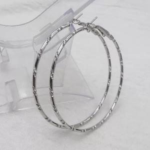 Wholesale 2Pairs/Lot Silver Plated Hoop Earrings 18K Gold/Silver Plated 5CM Elegant Large Trendy Big Size Women Fashion Costume Jewelry Earring