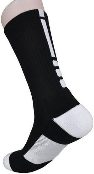 Men Knee-high Terry Cushion Elite Basketball Sports Socks L Size