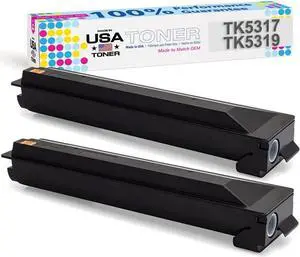 MADE IN USA TONER Compatible Replacement for Kyocera TK-5317, TASKalfa 408ci, 508ci, Copystar CS408ci, CS508ci, TK-5319 (Black, 2 cartridges)
