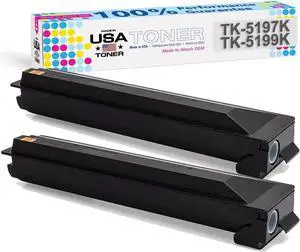 MADE IN USA TONER Compatible Replacement for use in Kyocera TASKalfa 306ci, 307ci, 308ci (TK-5197K) (Copystar® CS 306ci, CS 307ci, CS 308ci, TK-5199K) (Black, 2 cartridges) MADE IN USA TONER Compatible Replacement for use in Kyocera TASKalfa 306ci, 307ci, 308ci (TK-5197K) (Copystar® CS 306ci, CS 307ci, CS 308ci, TK-5199K) (Black, 2 cartridges)