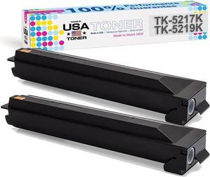 MADE IN USA TONER Compatible Replacement for use in Kyocera TASKalfa 406ci (TK-5217K) and Copystar® CS 406ci (TK-5219K) (Black, 2 cartridges)