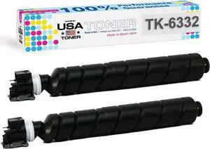 MADE IN USA TONER Compatible Replacement for use in Kyocera® Ecosys P4060dn, TK-6332K, 1T02RS0US0 (Black, 2-Pack)