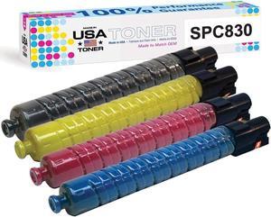 MADE IN USA TONER Compatible Replacement for Ricoh SP C830dn, SP C831dn, 821117, 821181, 821118, 821182, 821119, 821183, 821120, 821184 (Black, Cyan, Magenta, Yellow, 4 Pack) MADE IN USA TONER Compatible Replacement for Ricoh SP C830dn, SP C831dn, 821117, 821181, 821118, 821182, 821119, 821183, 821120, 821184 (Black, Cyan, Magenta, Yellow, 4 Pack)