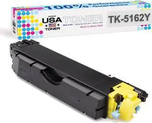 MADE IN USA TONER Compatible Replacement for Kyocera ECOSYS P7040cdn, TK-5162Y (TK5162Y), Yellow