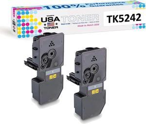 MADE IN USA TONER Compatible Replacement for Kyocera Copystar Ecosys P5026cdw M5526cdw | TK5242 TK-5242K (Black, 2 Pack)