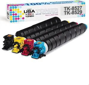 MADE IN USA TONER Compatible Replacement for Kyocera TASKalfa 3552ci, 3553ci, 4052ci, TK-8527, Copystar TK-8529 (Cyan, Magenta, Yellow, Black, 4 cartridges) MADE IN USA TONER Compatible Replacement for Kyocera TASKalfa 3552ci, 3553ci, 4052ci, TK-8527, Copystar TK-8529 (Cyan, Magenta, Yellow, Black, 4 cartridges)